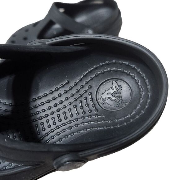 Crocs Candace Clogs Black Kids 10 11 Sandals Shoes Slip On Beach - Picture 9 of 9